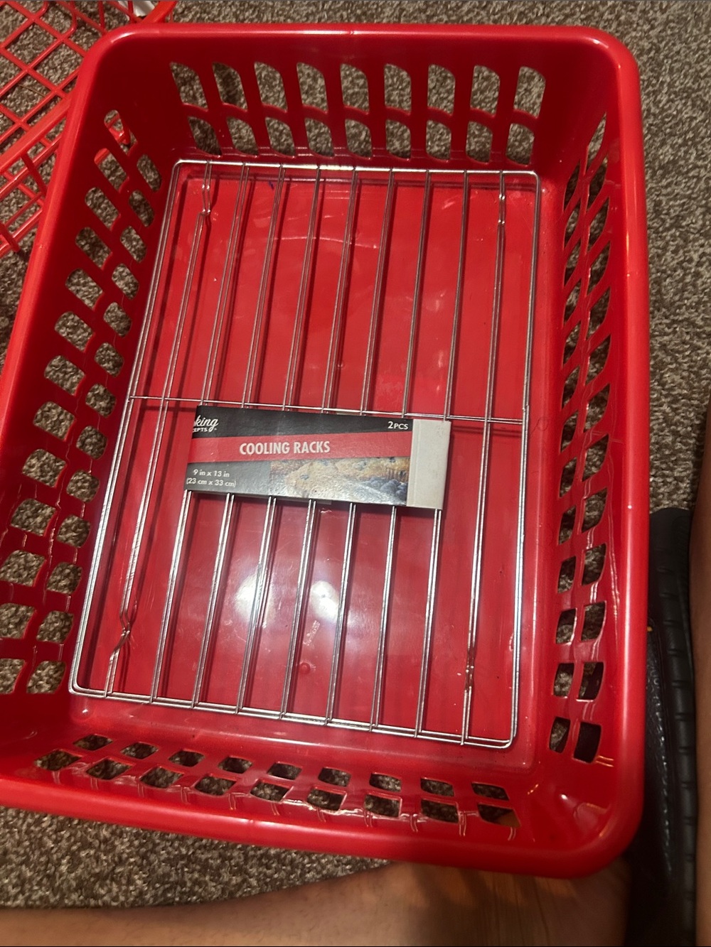 Cooling Racks - Stainless Steel (2 pcs) with Red Basket